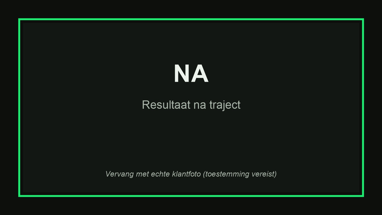 Na-resultaat voorbeeld